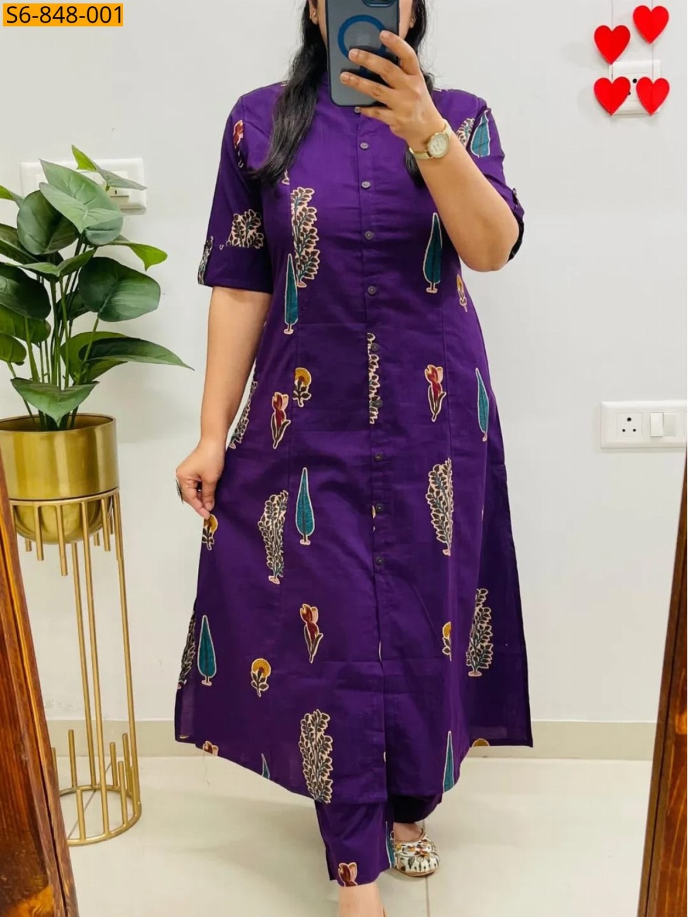 Fancy Blended rayon cotton Coord set