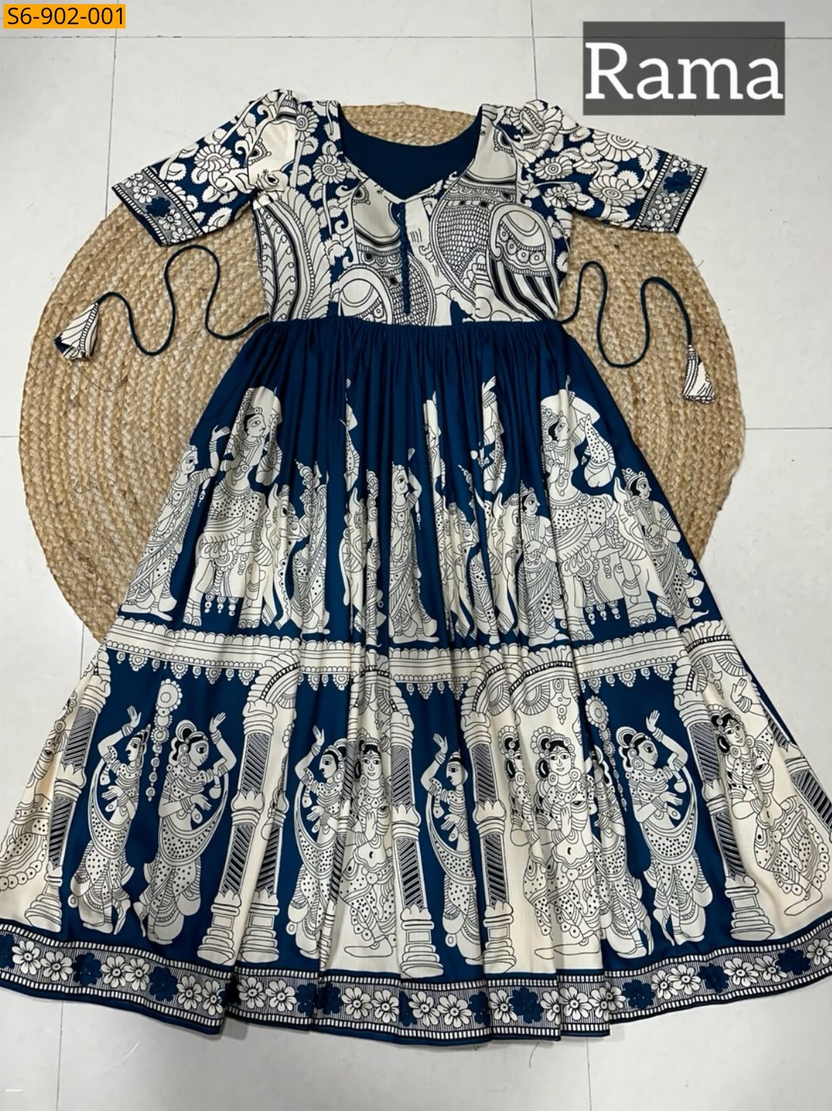 Morpitch Fancy Muslin kalamkari Printed Maxi