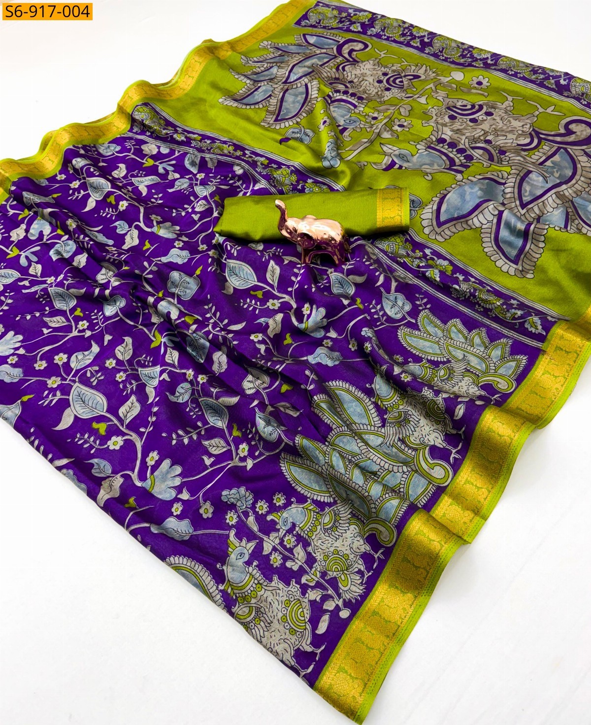 Violet Fancy Soft Dola Silk Saree