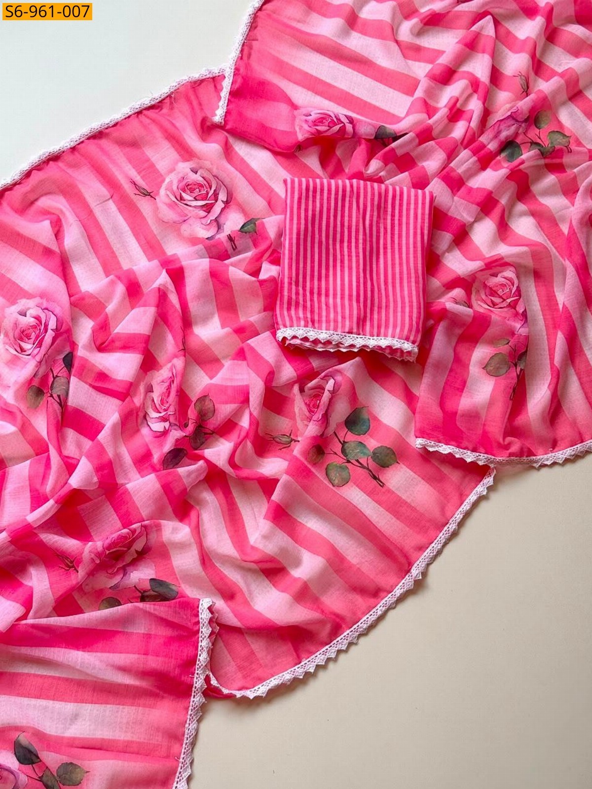 Pink Fancy Alpino Chiffon Saree