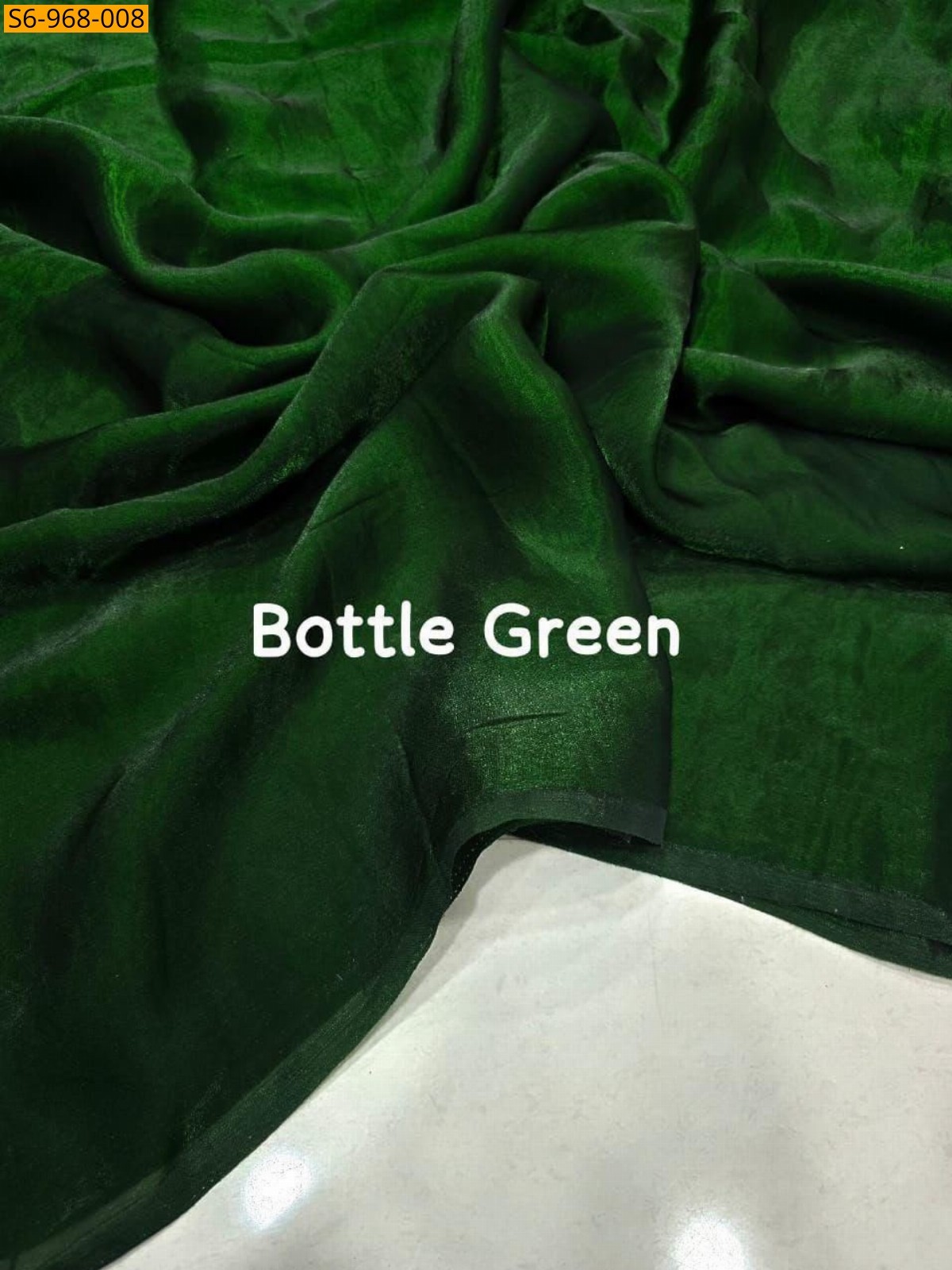 Bottle Green Fancy Space Satin Saree