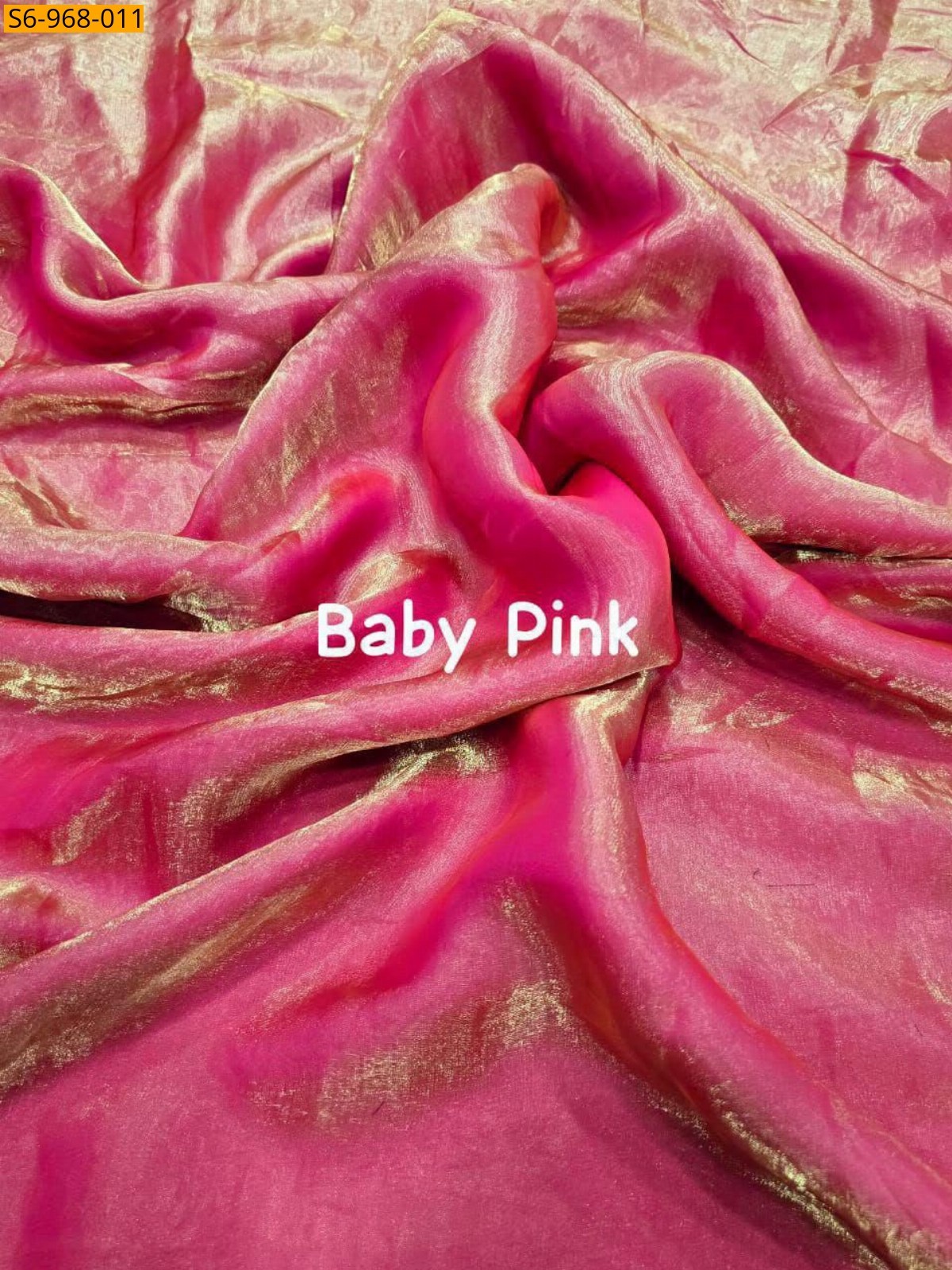 Baby pink Fancy Space Satin Saree