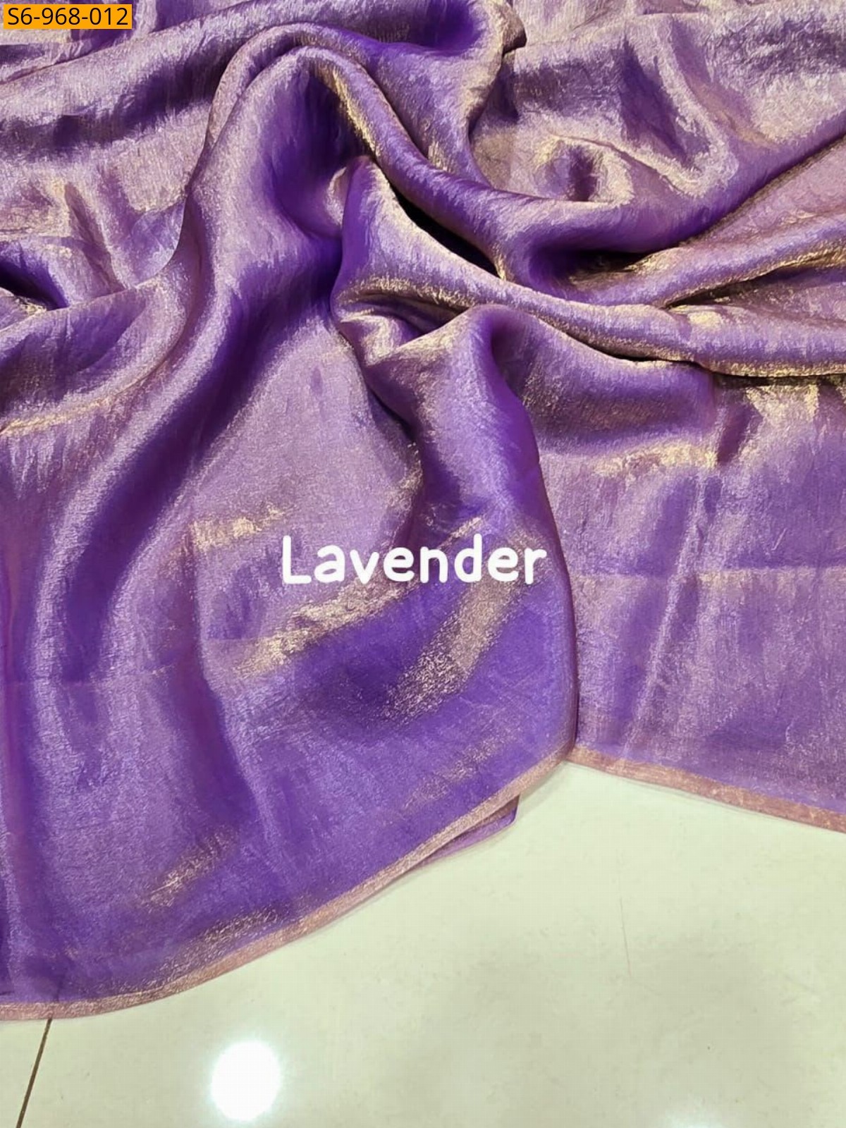 Lavender Fancy Space Satin Saree