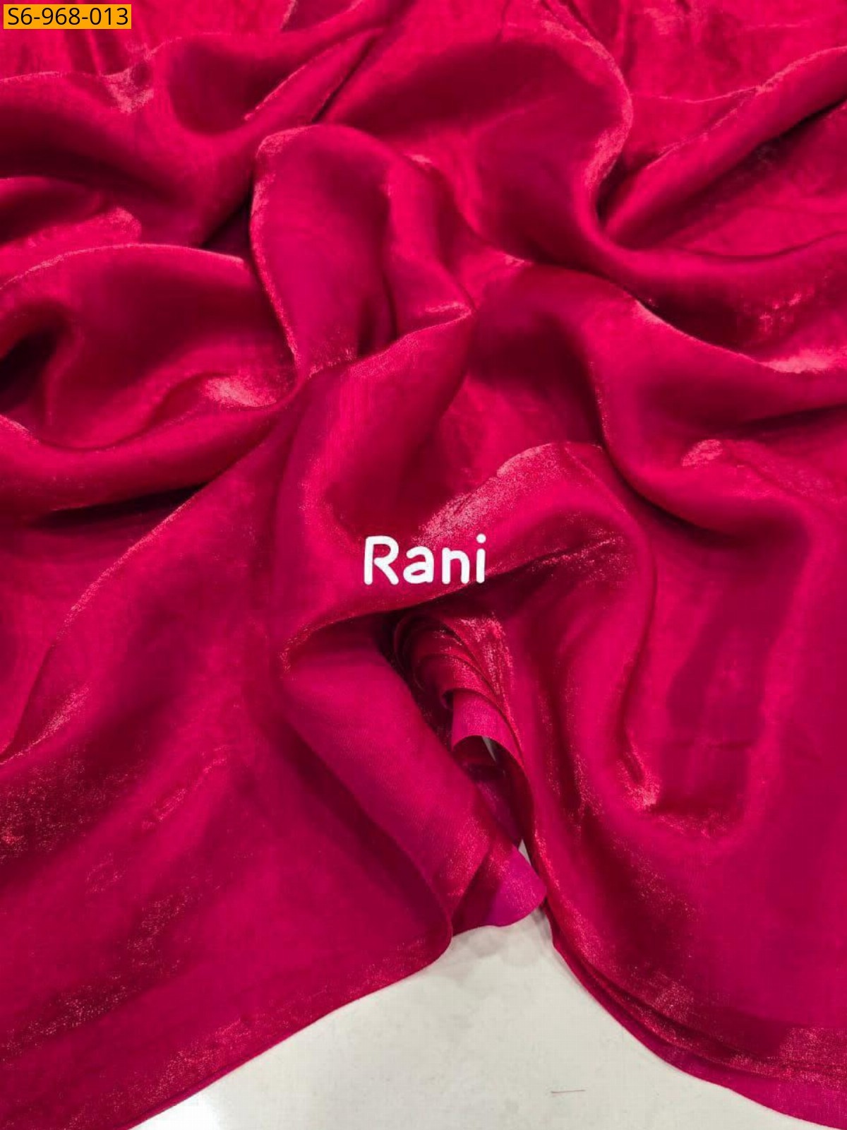 Rani Pink Fancy Space Satin Saree