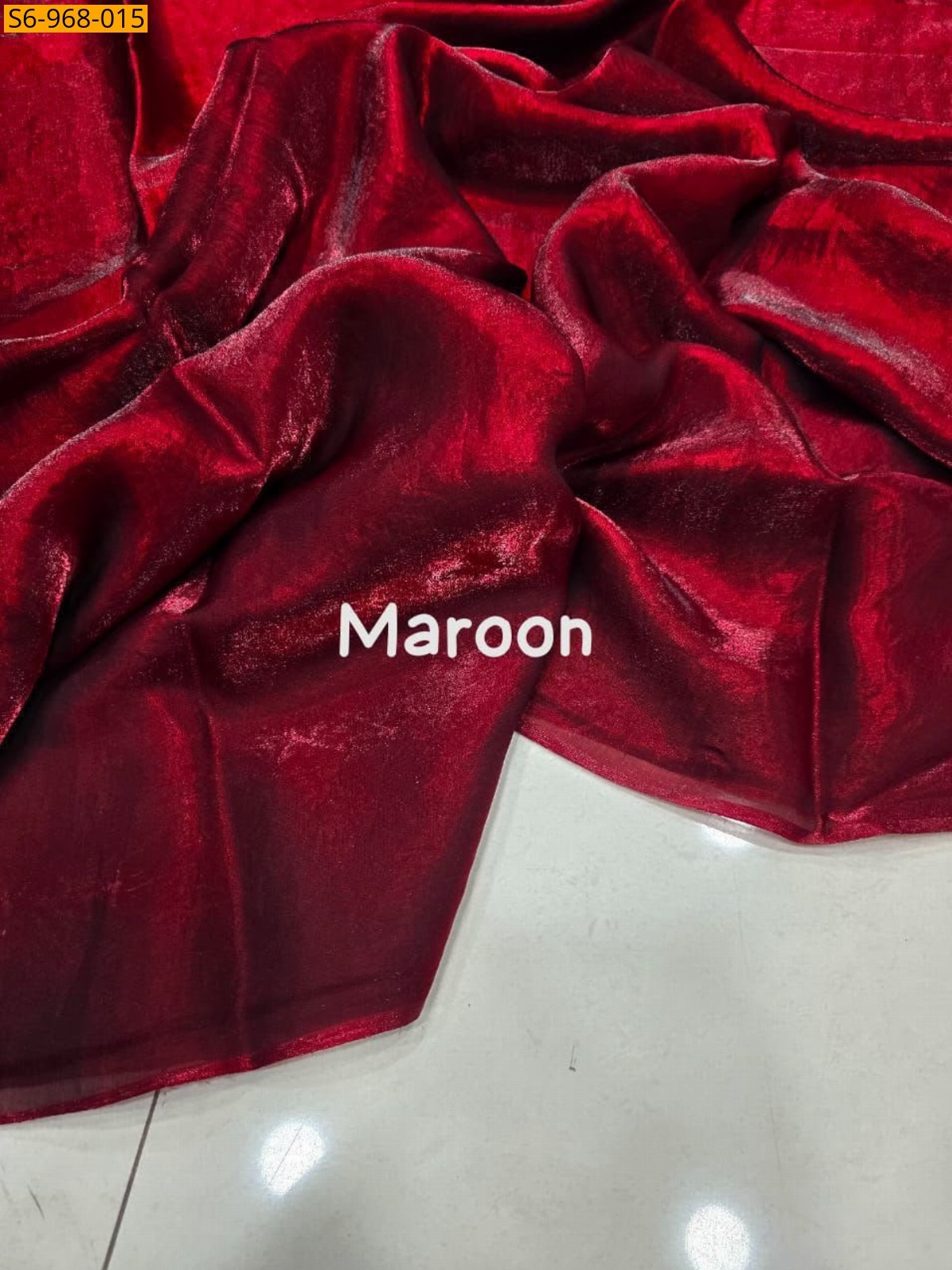Maroon Fancy Space Satin Saree