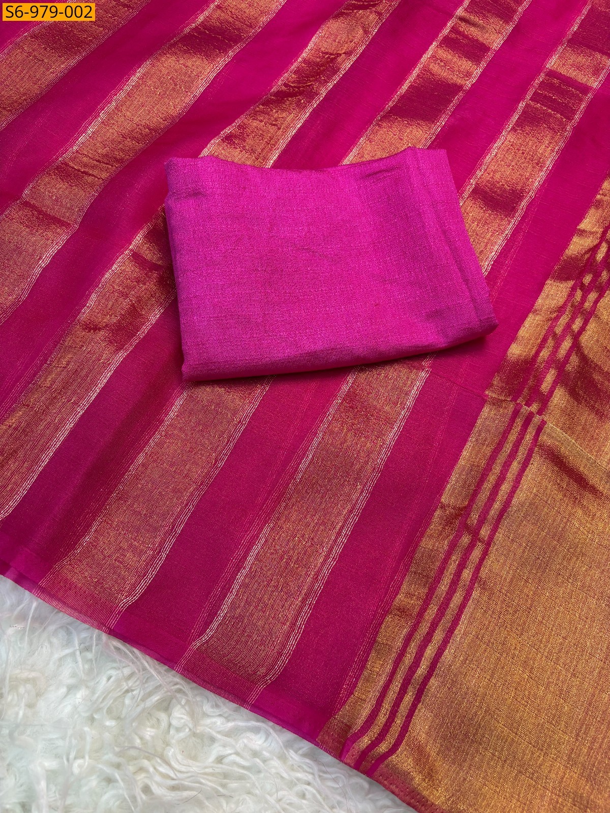 Pink Fancy Organza  Saree