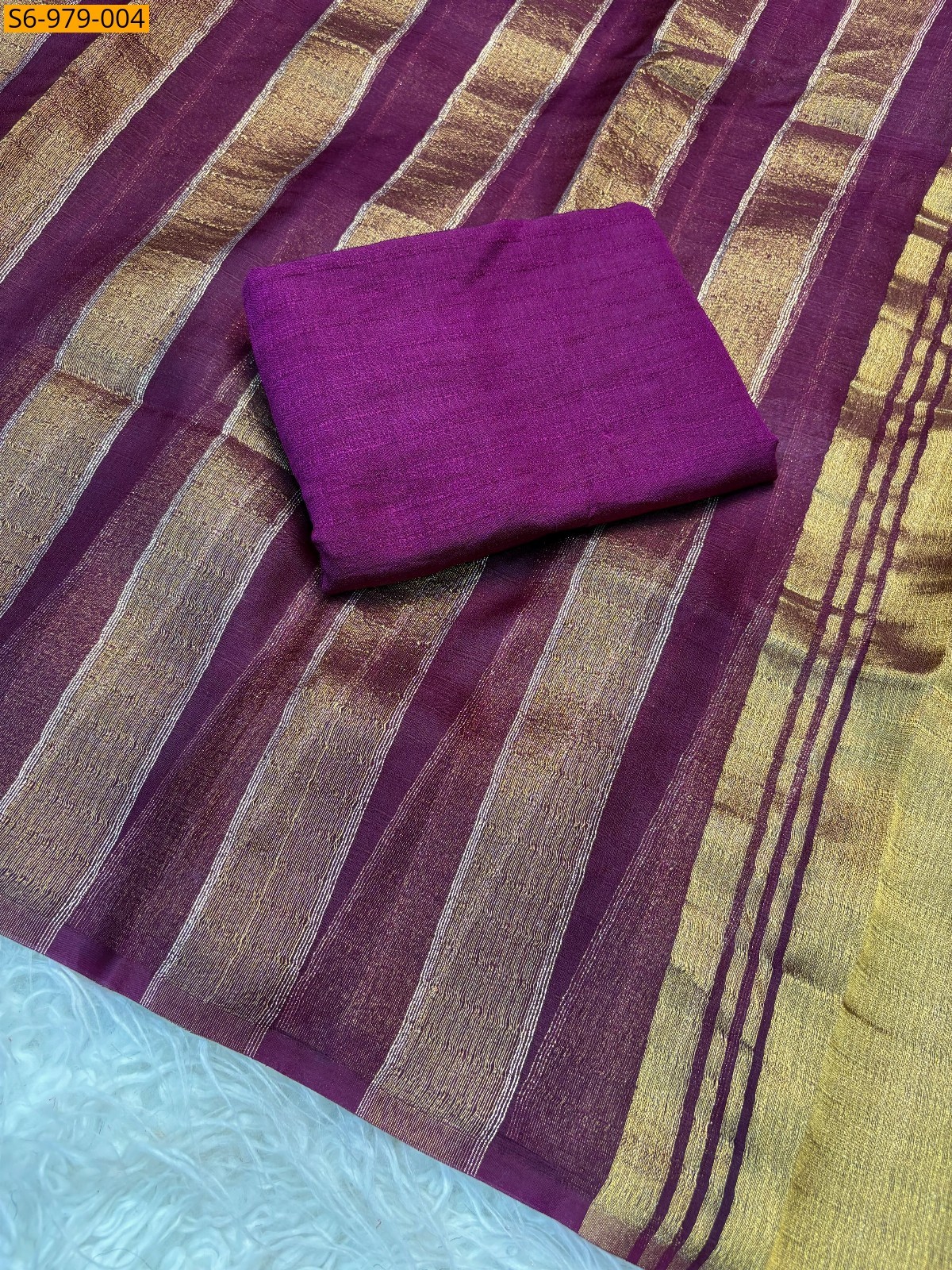 Purple Fancy Organza  Saree