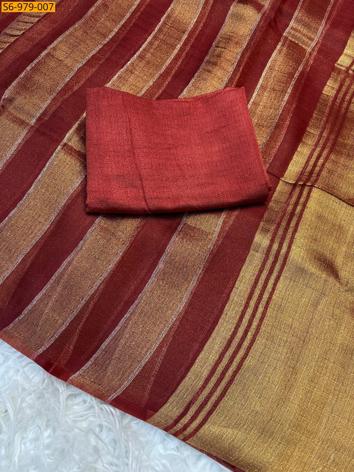 Maroon Fancy Organza  Saree