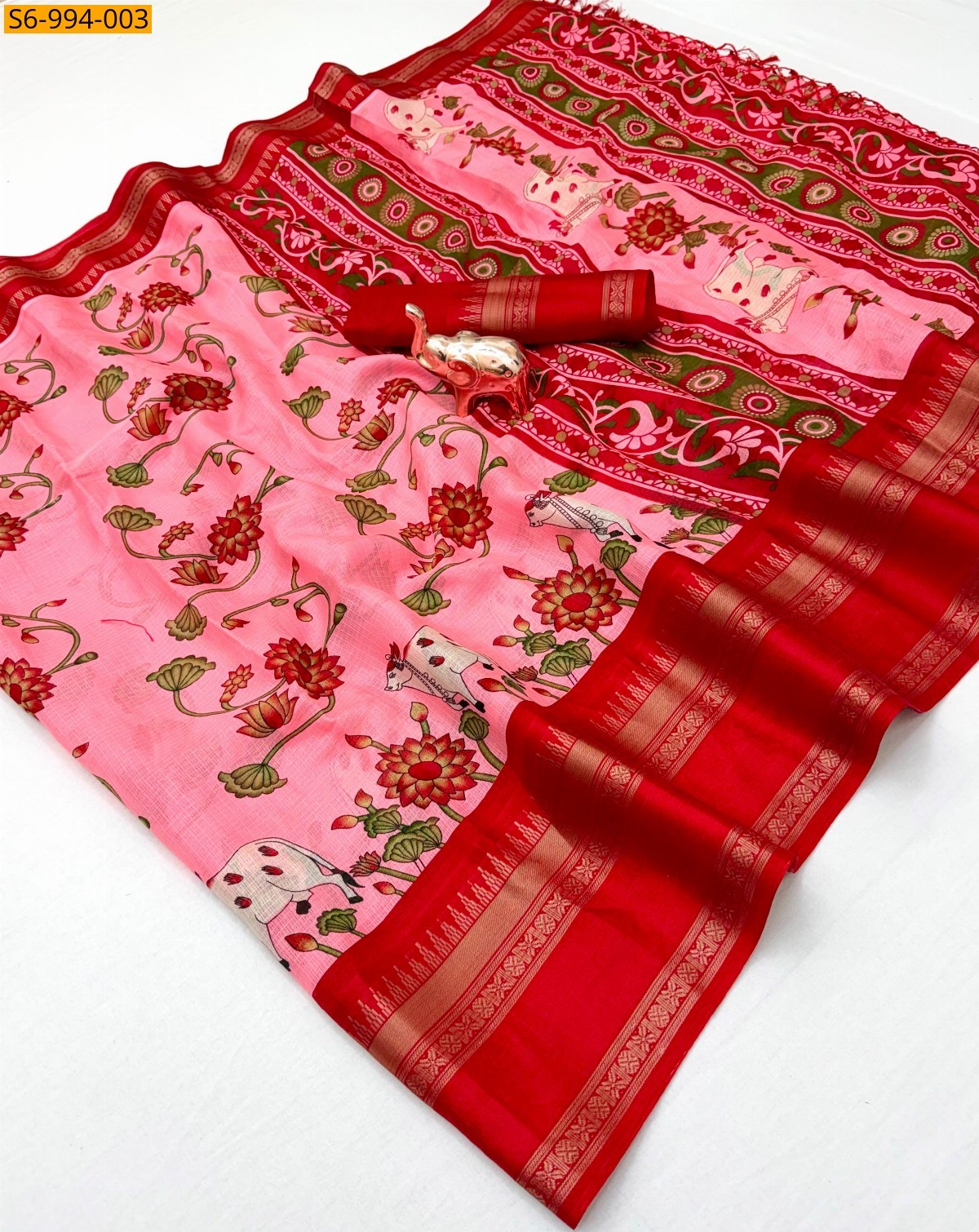 Pink Fancy Kota Doriya Saree