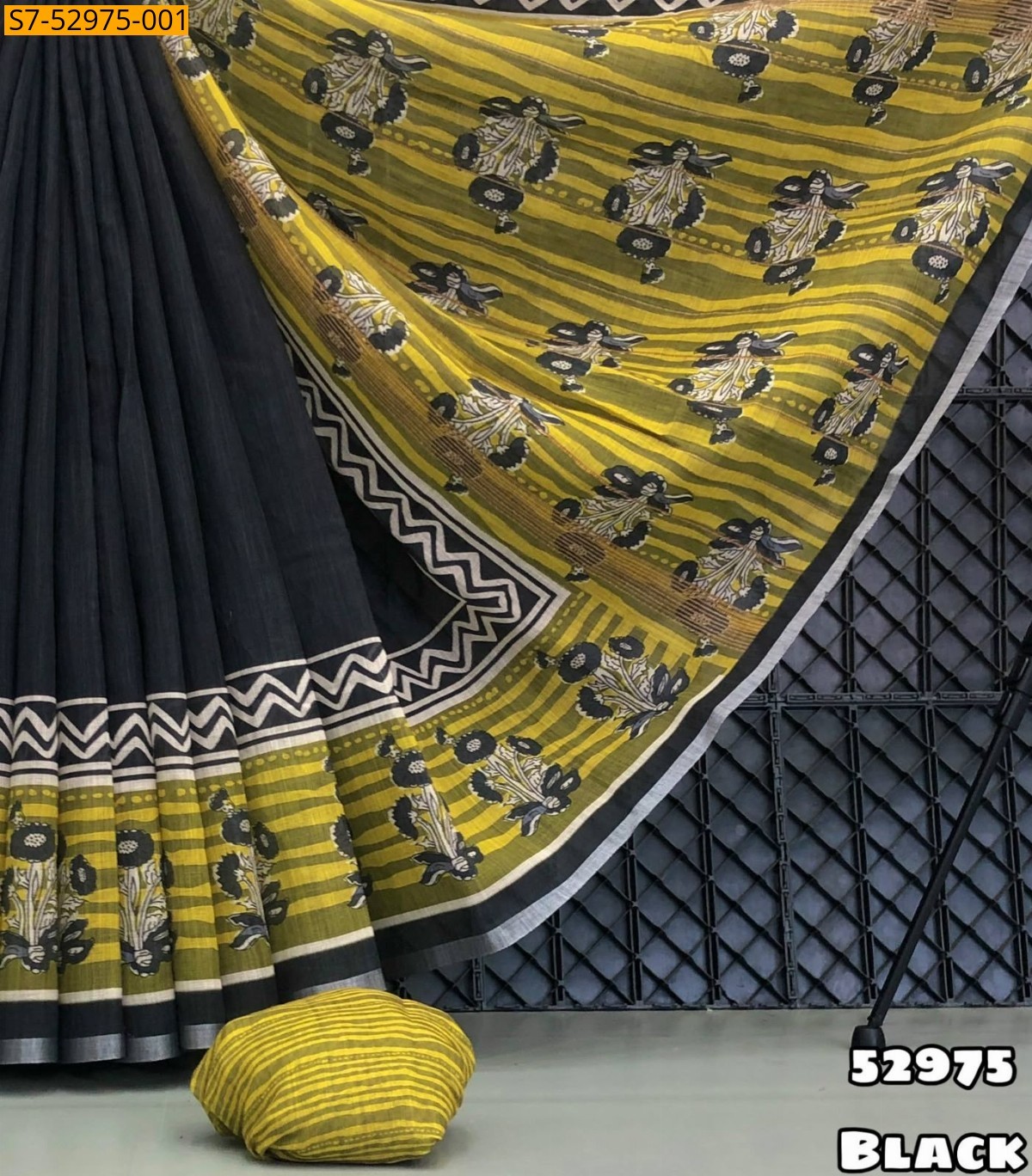 Black Fancy  Soft Lenin Sarees