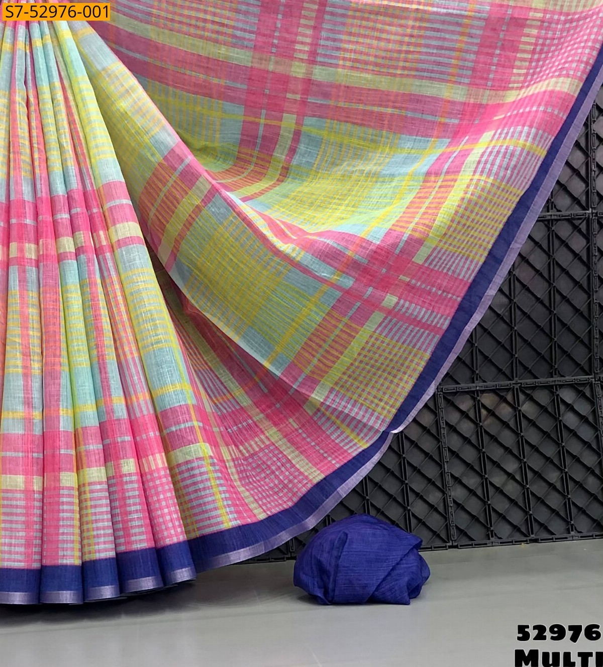 Multi Color Fancy Soft Lenin Sarees