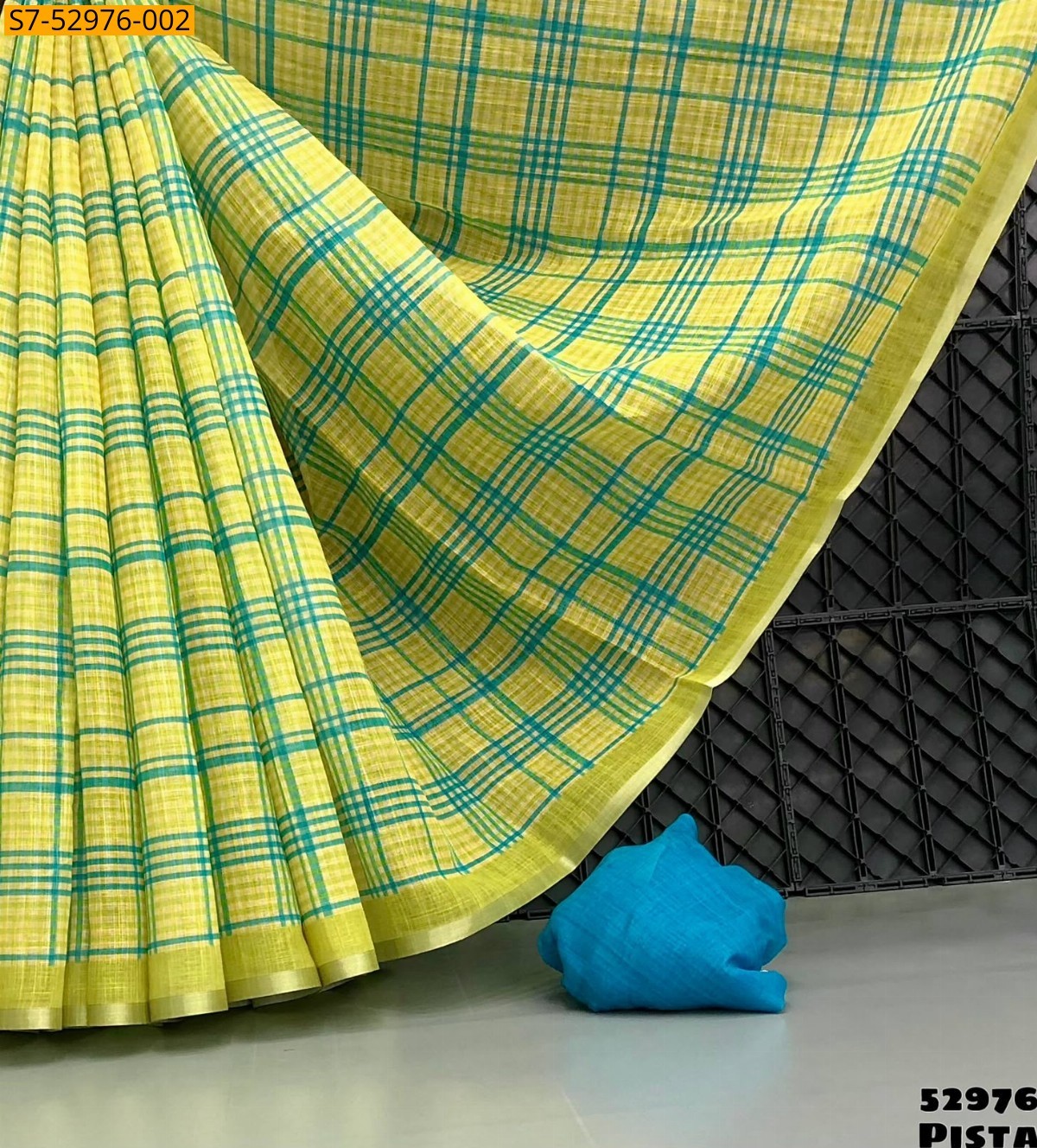 Pista Green Fancy Soft Lenin Sarees