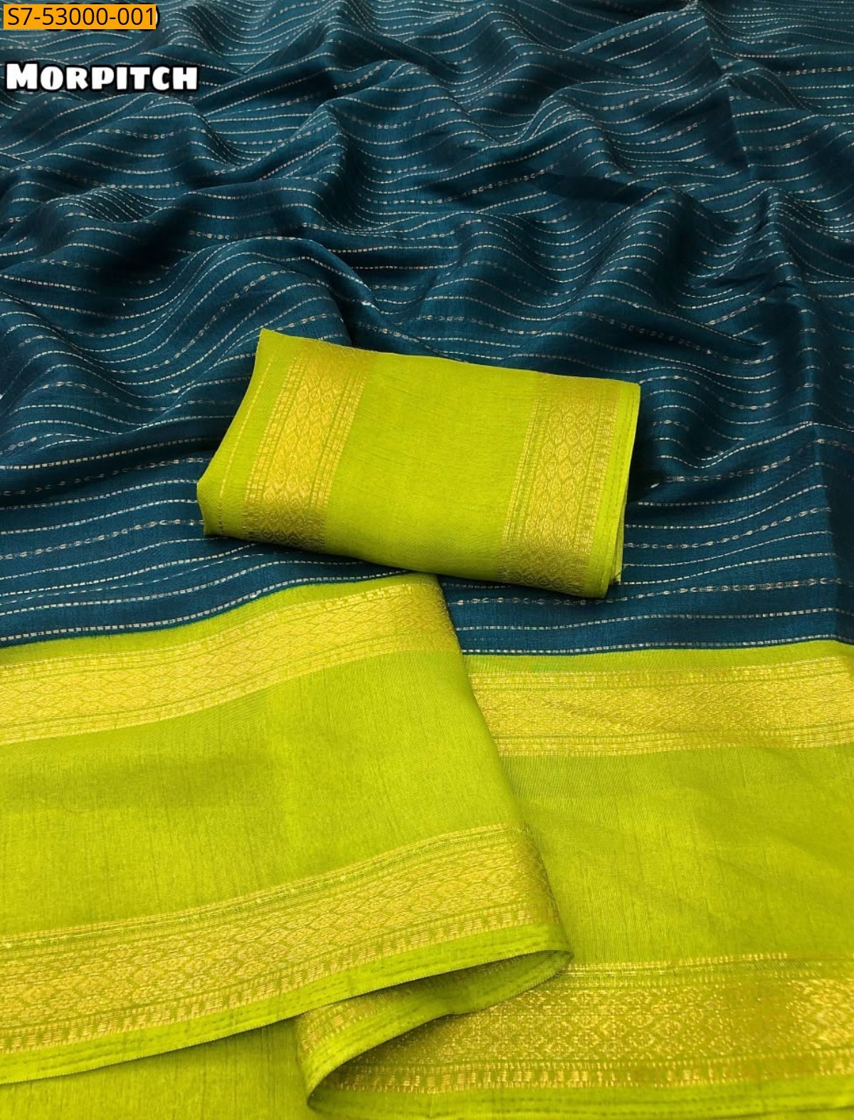 Morpitch Fancy Moss Chiffon Saree