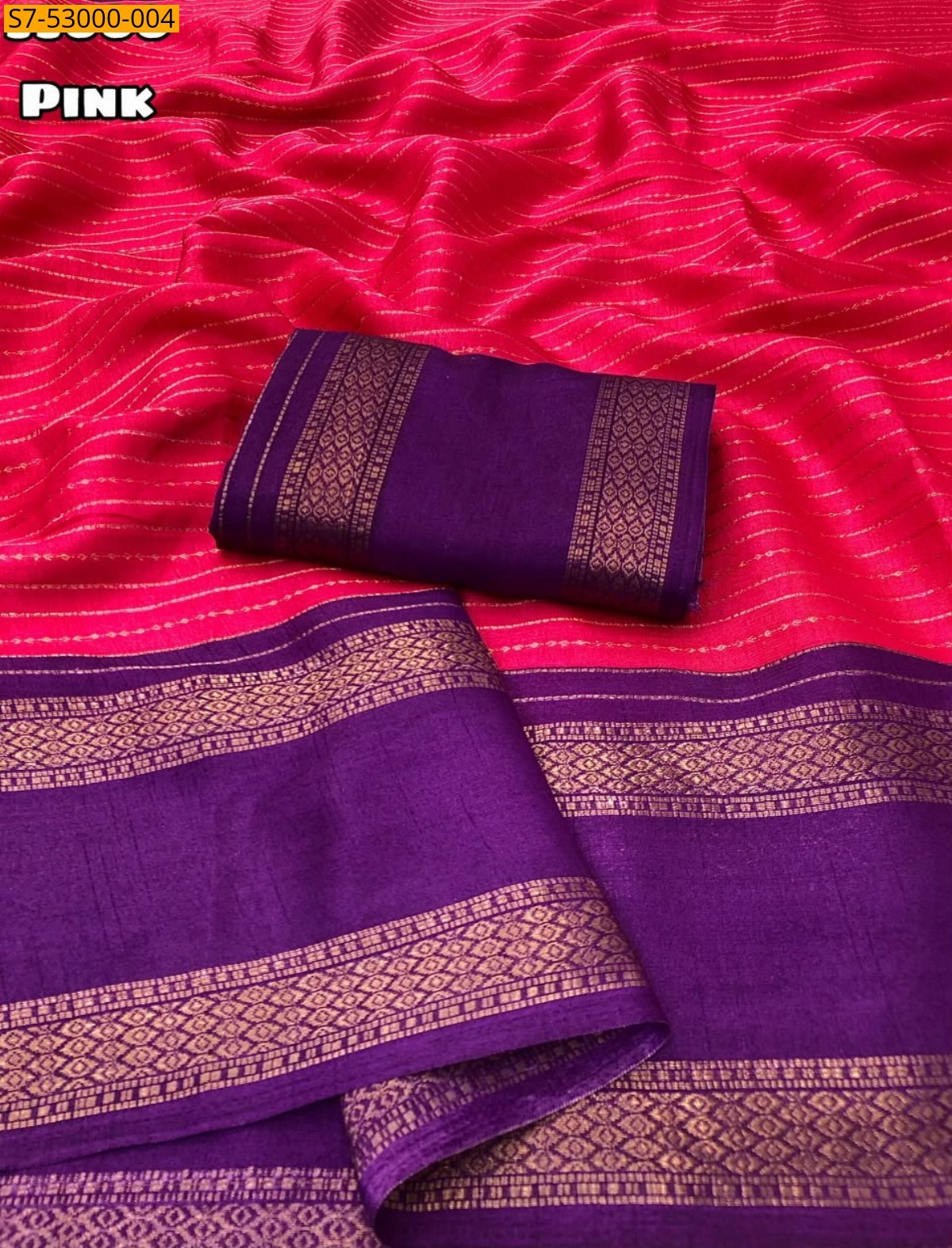 Pink Fancy Moss Chiffon Saree