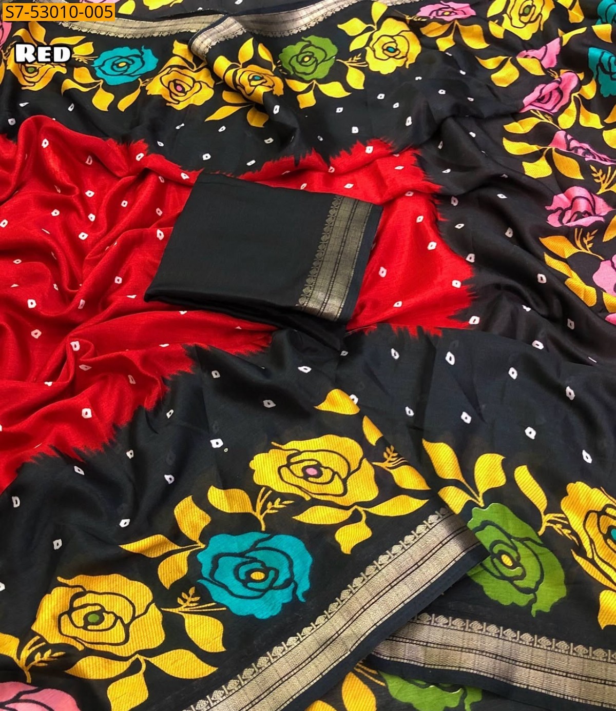 Red Fancy Soft Dola Silk Saree