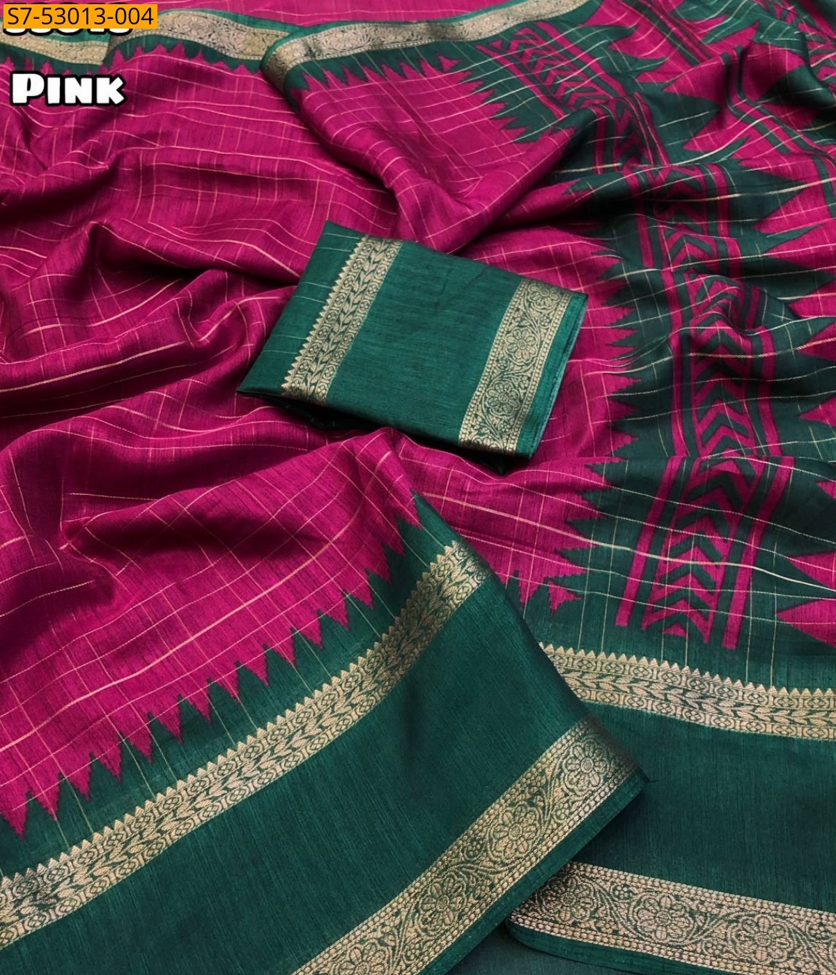 Pink Fancy Dola Silk Saree 