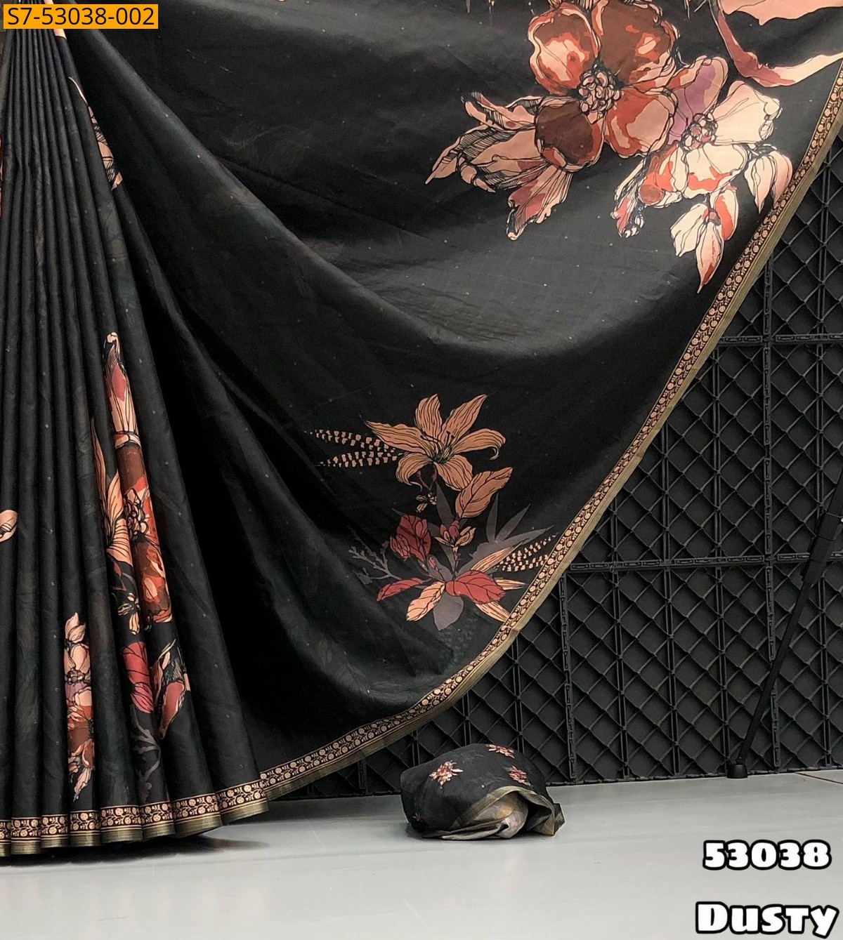 Dusty Fancy Soft Dola Silk Saree