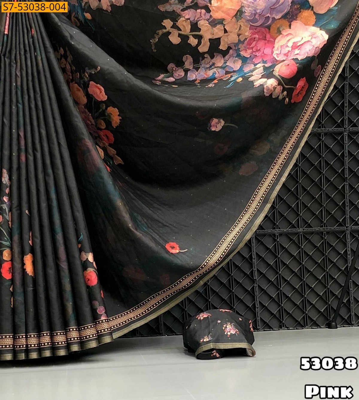 Pink Fancy Soft Dola Silk Saree