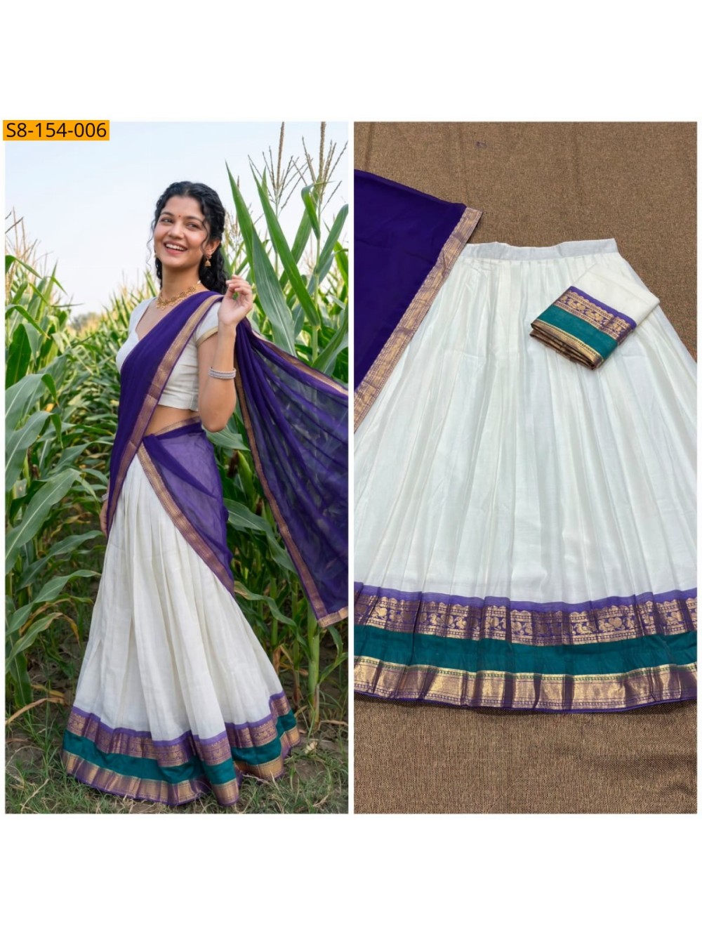 Fancy Mul Cotton Davani Set