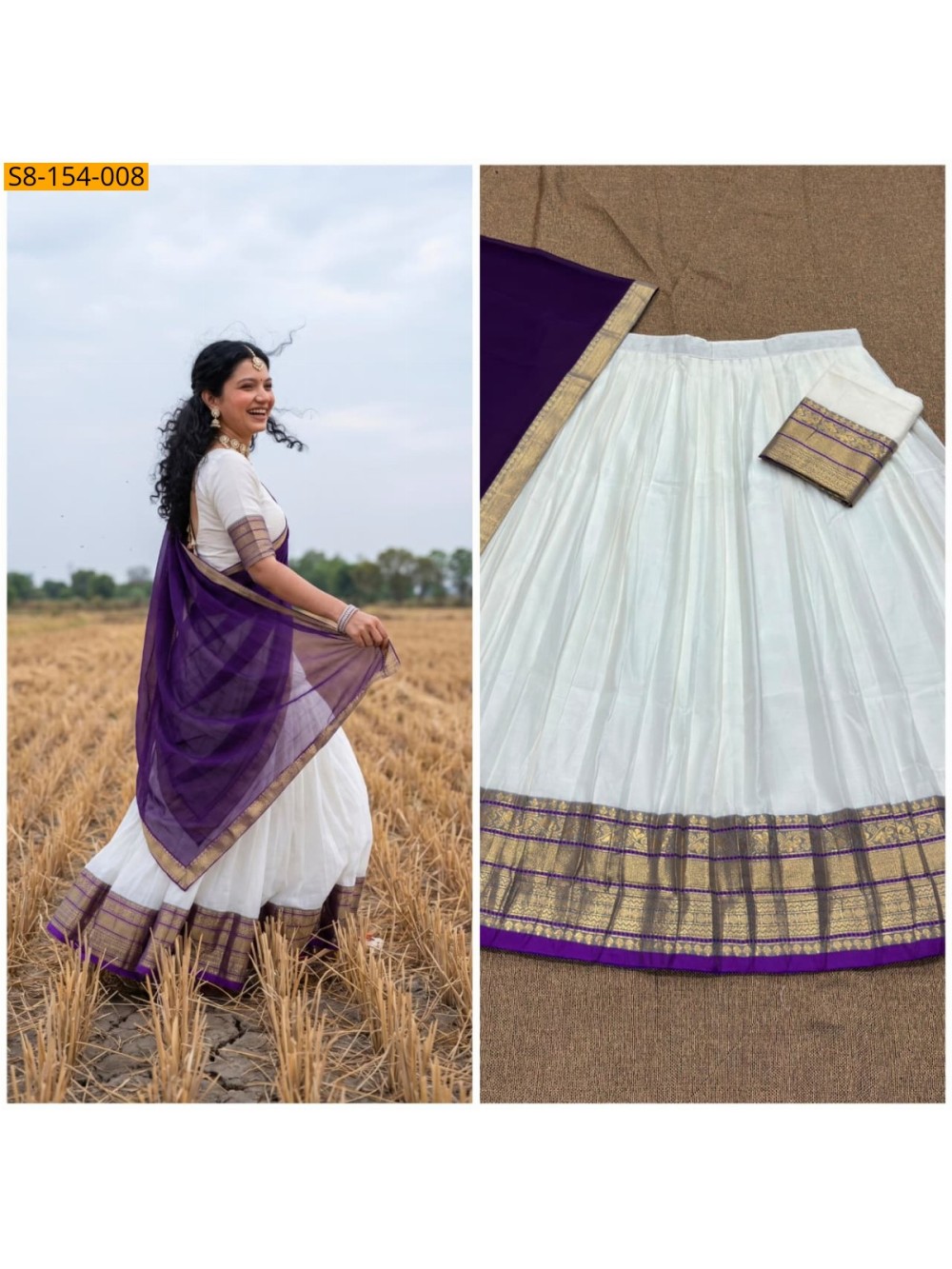 Fancy Mul Cotton Davani Set