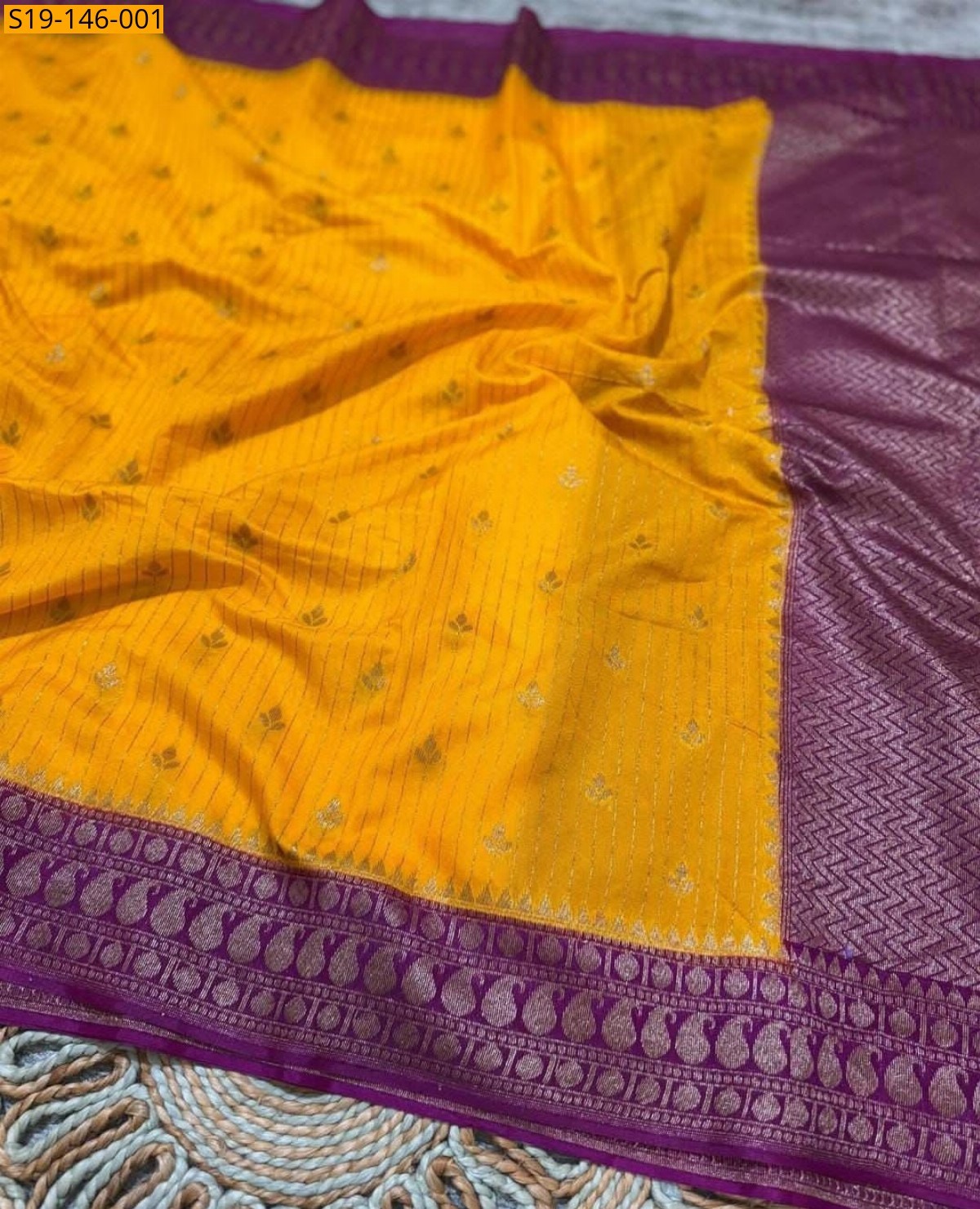 Banarasi Soft Raw Mango silk saree